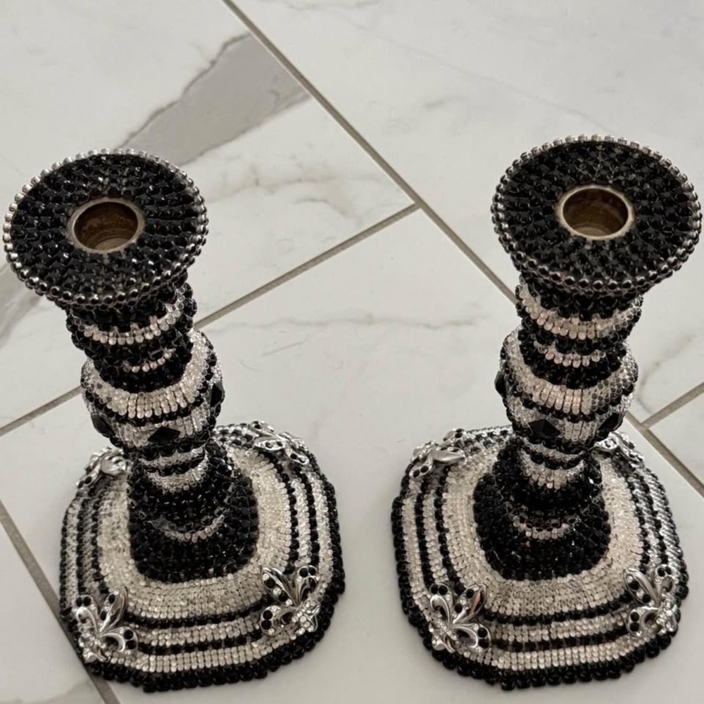 Swarovski candle holders like Chrome Hearts